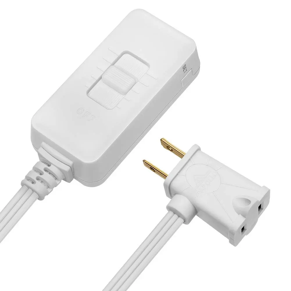 Plug in Dimmer Switch for Dimmable LED/CFL Lights and Incandescent Bulbs, Full Range Slide Control, Programmable to Adjust Dimming Range, 5 ft Extension Cord, ETL Listed, WhiteGift.