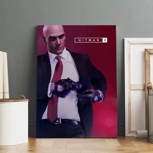 Hitman Poster, Agent 47 Wall Art, Gaming Room Decor, Game Fan Gift  9LW