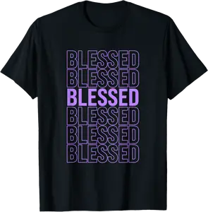 Light Purple Blessed Light Purple Violet Color Graphic T-Shirt - Jessicabal Shop 30B0DC985FV7