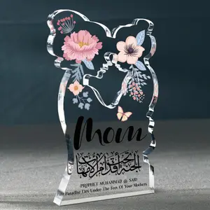 Acrylic Flower & Letter Pattern Centerpiece Decoration, 1 Count Creative Mom Gift, Birthday Gift for Mom, Home Decor, Gift for Mom, Ornaments