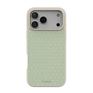 Casely iPhone 17 Pro Max Case | On the Dot | Green Polka Dot | Align Soft-Touch Flexible Bumper Case | Compatible with MagSafe