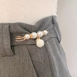 4pcs/set Brooch Pins Flower Safety Pin Waist Buckle, Trouser Waist Shrinker Pin Anti-slip Brooch Corsage Pin Accessory