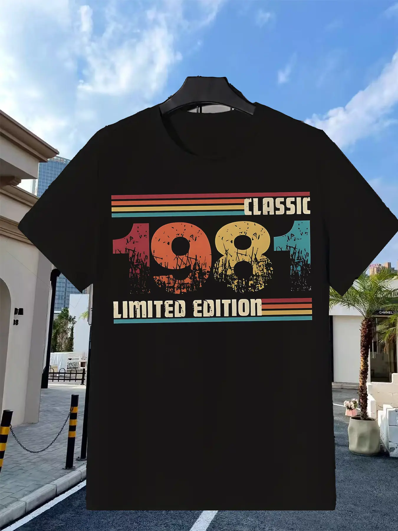 Classic 1981 Limited Edition T Shirt Multicolor Re unisex soft cotton short sleeve t shirt, vintage graphic casual tee for men women teens, perfect birthday holiday gift for camping travel gym daily street  wear