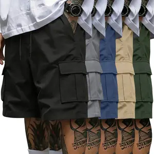 Men’s cargo shorts set — casual loose summer shorts featuring multiple pockets, durable design, outdoor style, street fashion