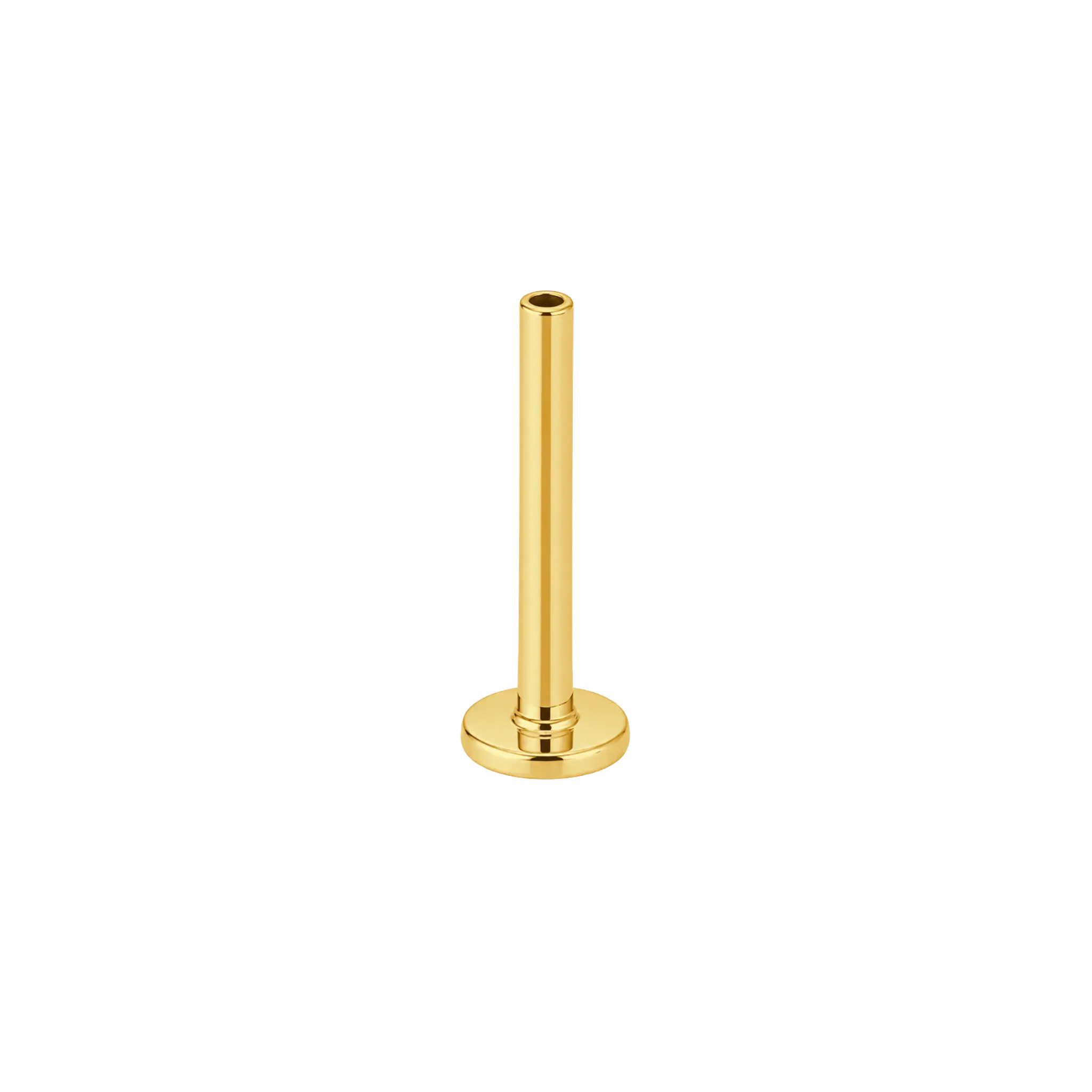 Threadless Flatback Disc – 14K Gold Piercing Post
