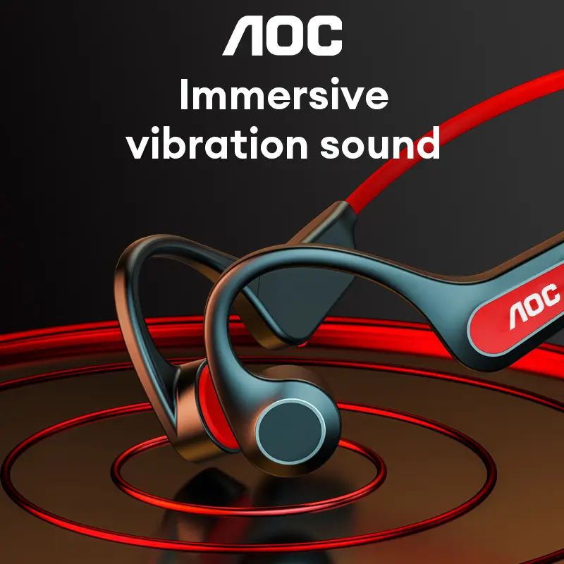AOC ACN4521 Bone Conduction Neckband Wireless Earphones with High-Fidelity  Natural Sound, Immersive Vibration Audio, Reduced Sound Leakage, IP56  Waterproof, Wireless Headphones for Music, Calls & Sports - TikTok Shop