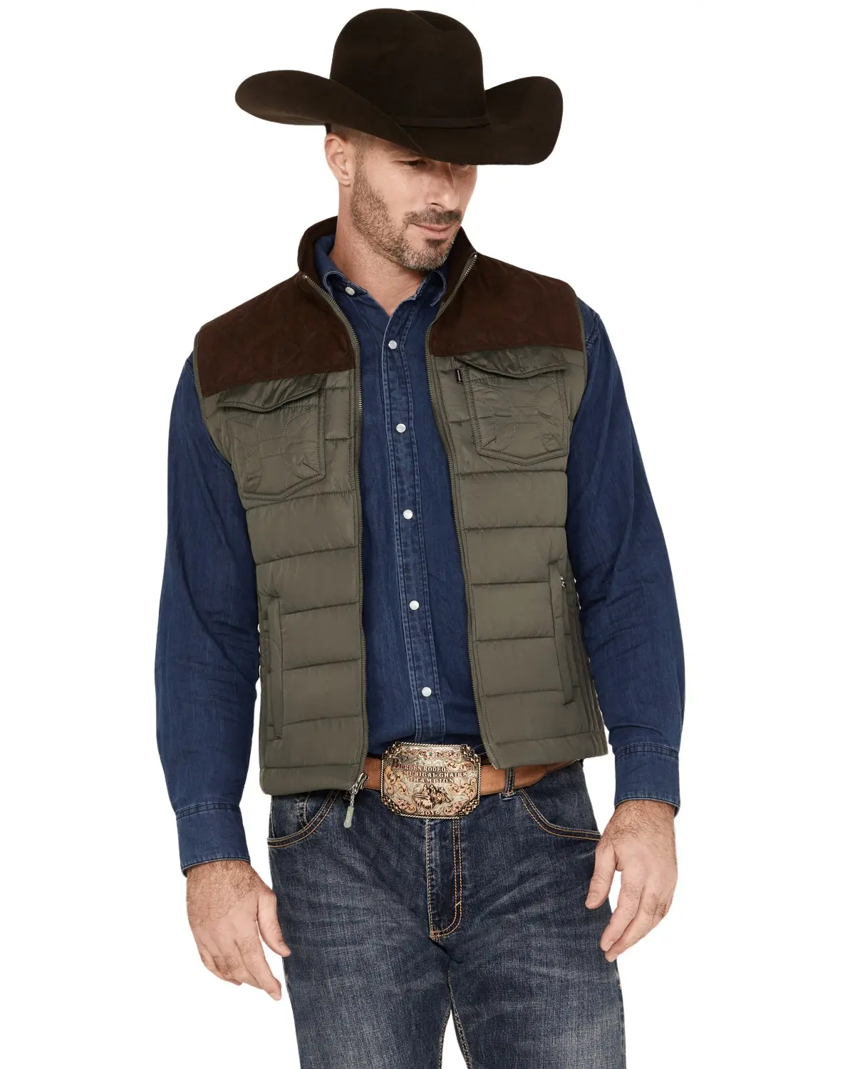 Hooey Men's Men'S Color Block Packable Vest - Hv097olbr