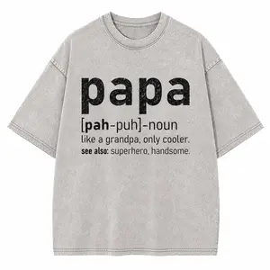[55% Sale] +[Free Ship] Papa Definition Washed T-Shirt - Pa Puh Shirt - Heavyweight Oversized Streetwear Graphic Tee