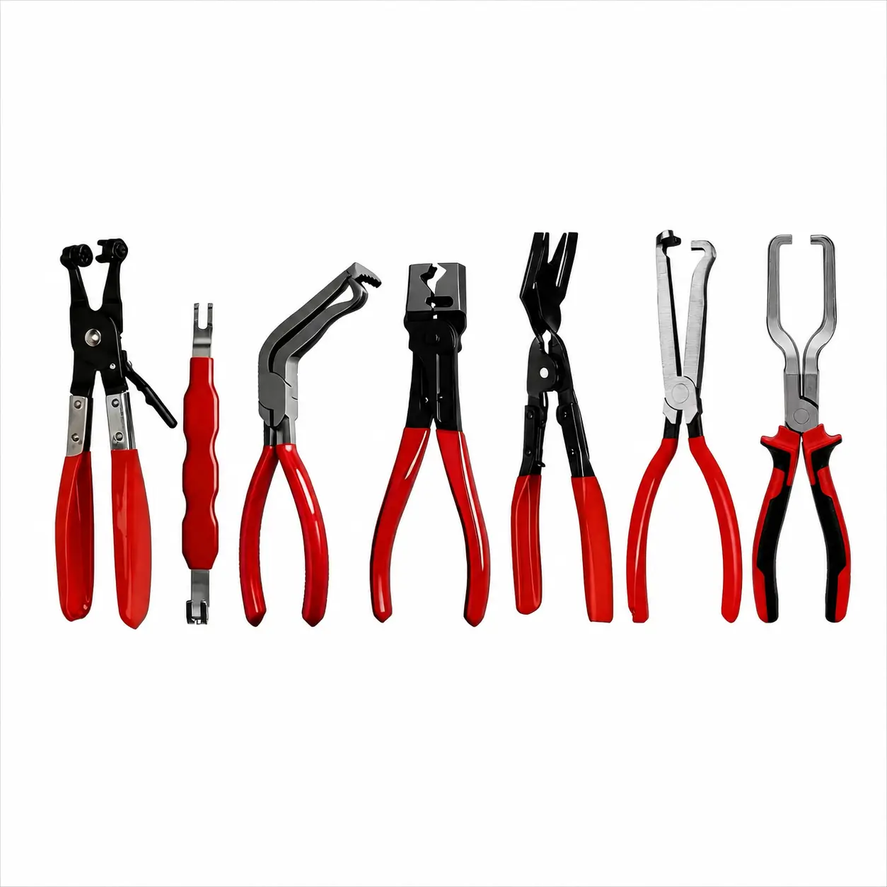 Professional Hose Clamp Pliers Set for Automotive Repair , Flexible Cable Fuel Line Removal Tool Kit ,Radiator, AC & Coolant Hose Clamp Removal Tool