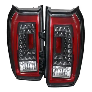 2015-2020 GMC Yukon/Yukon XL Denali SLE/SLT LED Tail Lights (Black Housing/Clear Lens w/ Red Bar)