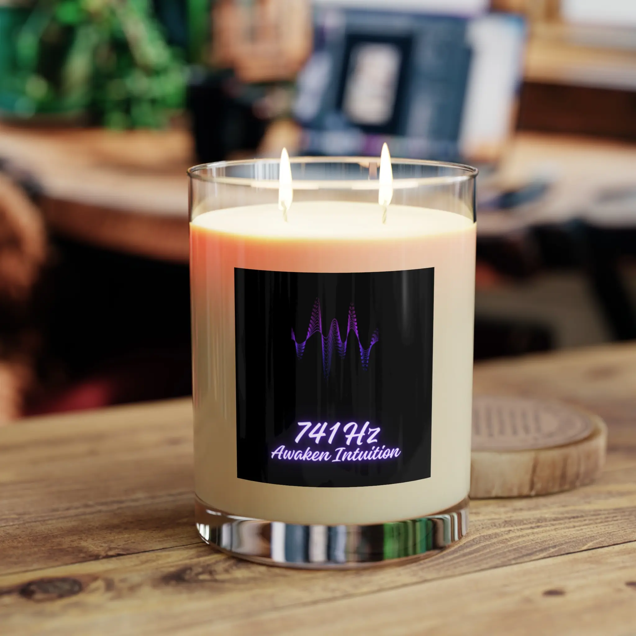 741 Hz - Awaken Intuition Aromatherapy Candle in Glass Container - Solution, Healthcare Therapeutic