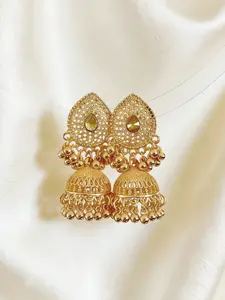 Teardrop Pendant Elegant Bell Earrings, Bell Detail, Women's Daily Wear Jewelry, Perfect Gift for Her, Stylish Ear Accessories