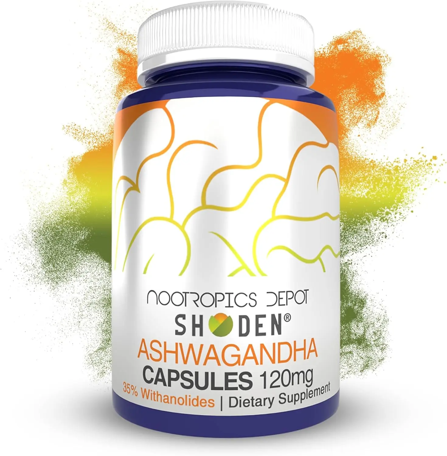 Nootropics Depot Shoden Ashwagandha Extract Capsules | 120mg | 90 Count