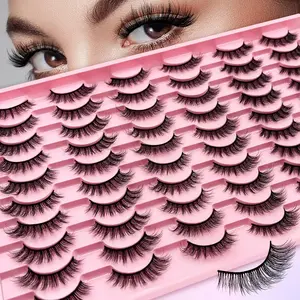 30 Pairs of Black False Eyelashes Mix 3 Styles, Thick Curly Eyelashes Cat-Eye Fluffy Lashes, For Daily & Party Makeup