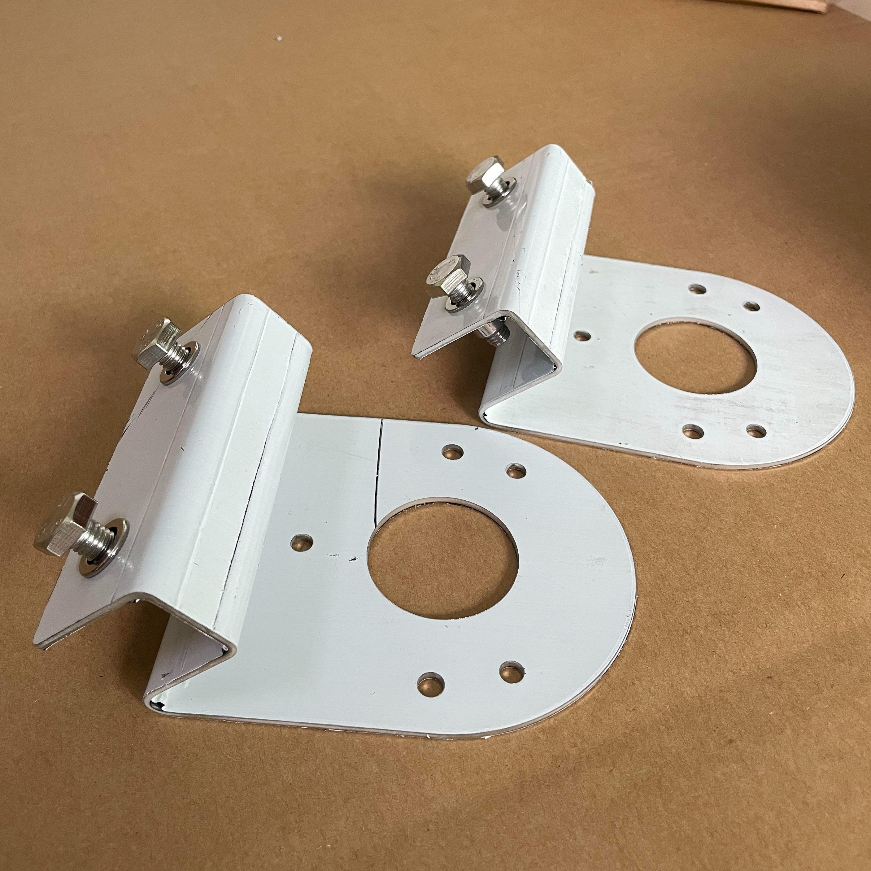 45° Angled Clamp-On Brackets for Watermelon Lights - 2Pcs Stainless Steel Under Glow Mounts for Semi-Trucks, Pickups & RVs