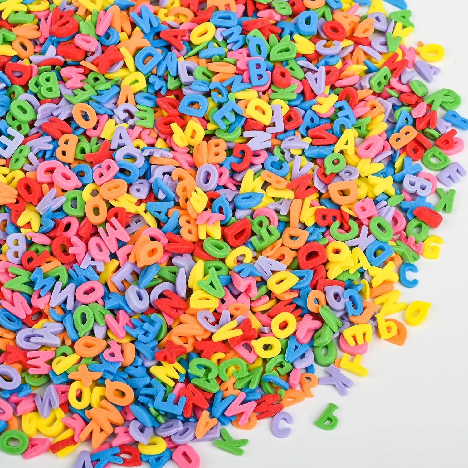 Alphabet Sprinkles for Cake Decorating Rainbow ABC Letter Sprinkles for Cupcakes Cookies Ice Cream & Donuts Colorful Edible Baking Sprinkles for Back To School Birthday Baby Shower Holiday & Party Decorations 3.52 oz
