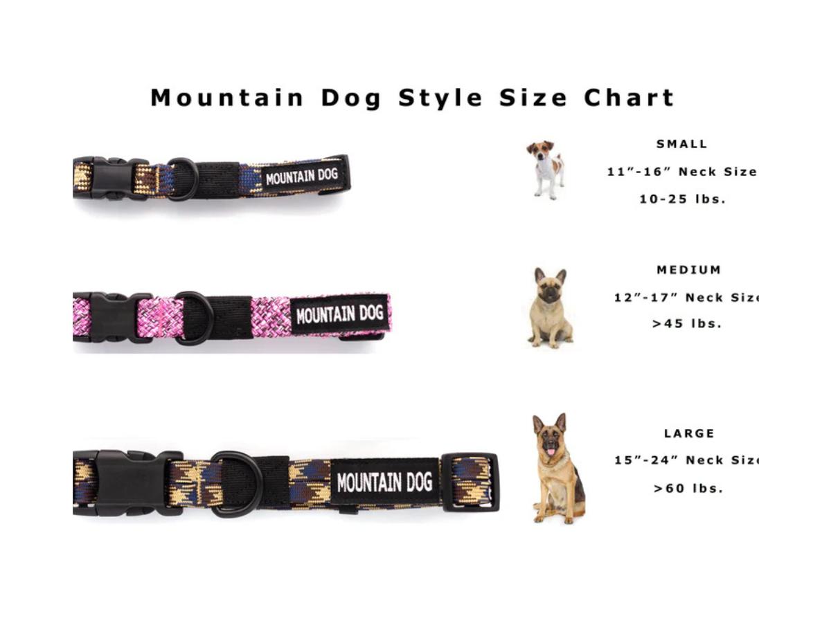 Euro Dog | Adventure Style Flat Weave Climbing Rope Dog Collar with YKK Polyacetal Strong Buckle for Pet Adventures