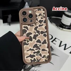 Phone Case Compatible with iPhone 16 Pro 15 14 Plus 16e 13 12 Mini 11 Promax X XS Max XR xsmax Camouflage Avian Dance Pattern TPU Lens Protection Durable Soft Cover Gift for Boy