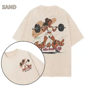 Just a Girl Who Loves to Lift printed Gym Shirt, Gym Shirt, Cute Halloween Sweatshirt, Spooky Gym Ghost, Gym Shirt, Graphic Gym Shirt, Vintage Washed Tee Conton, Gym Shirt Women, For Men, Ful Size