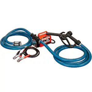 212 MAIN Portable 12V DC Cast Iron Fuel Transfer Pump, 0.5 in. Hp Rotary, 10 GPM Flow, Leakproof Pump, with Bypass Valve