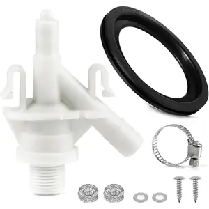 Upgraded RV Toilet Valve Replacement Kit Compatible with Dometic 300, 301, 310, 311, 320, 321, 385311641 Dometic RV Toilet Parts with 385311658 Toilet Seal for Pedal-Flush Toilets