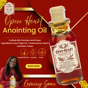 Self Love Open Heart Aromatic Anointing Oil - Bottled Sweet-Scented Aroma Body Oil, Cosmetic Bath & Body Care Product, 24-Month Shelf Life, Single Item, Bottled Body Oils