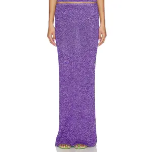 ASTA RESORT Carolina Skirt in Violet Sequin