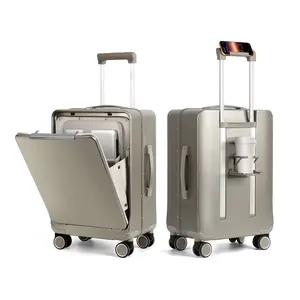 20" Hardside Carry On Luggage with TSA Lock Lightweight Hard Shell Spinner Suitcase Aluminum Frame & Laptop Pocket for Travel