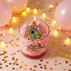 Donut Cream Cake Scented Candle Gift, Atmosphere Aromatherapy Candle, Unique Bff Birthday Candle, Small Batch Handmade Wax