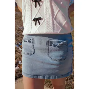 Denim Bows Skirt