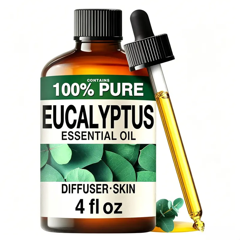 KUKKA Eucalyptus Oil 4 FL OZ – Sinus & Congestion Relief, Diffuser Aromatherapy