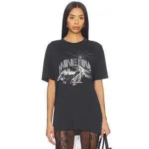 ANINE BING Walker Tee California in Vintage Black