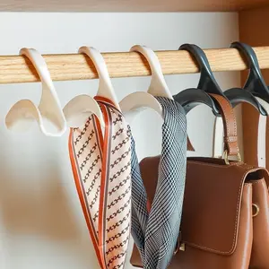 6 Pack Bag Hooks to Prevent Bag Creases, Solid Color Closet Storage Hooks for Handbags Purses Ties Scarfs Belts, Space-Saving Hanging Organizers for Bedroom Closet & Home Storage Accessories