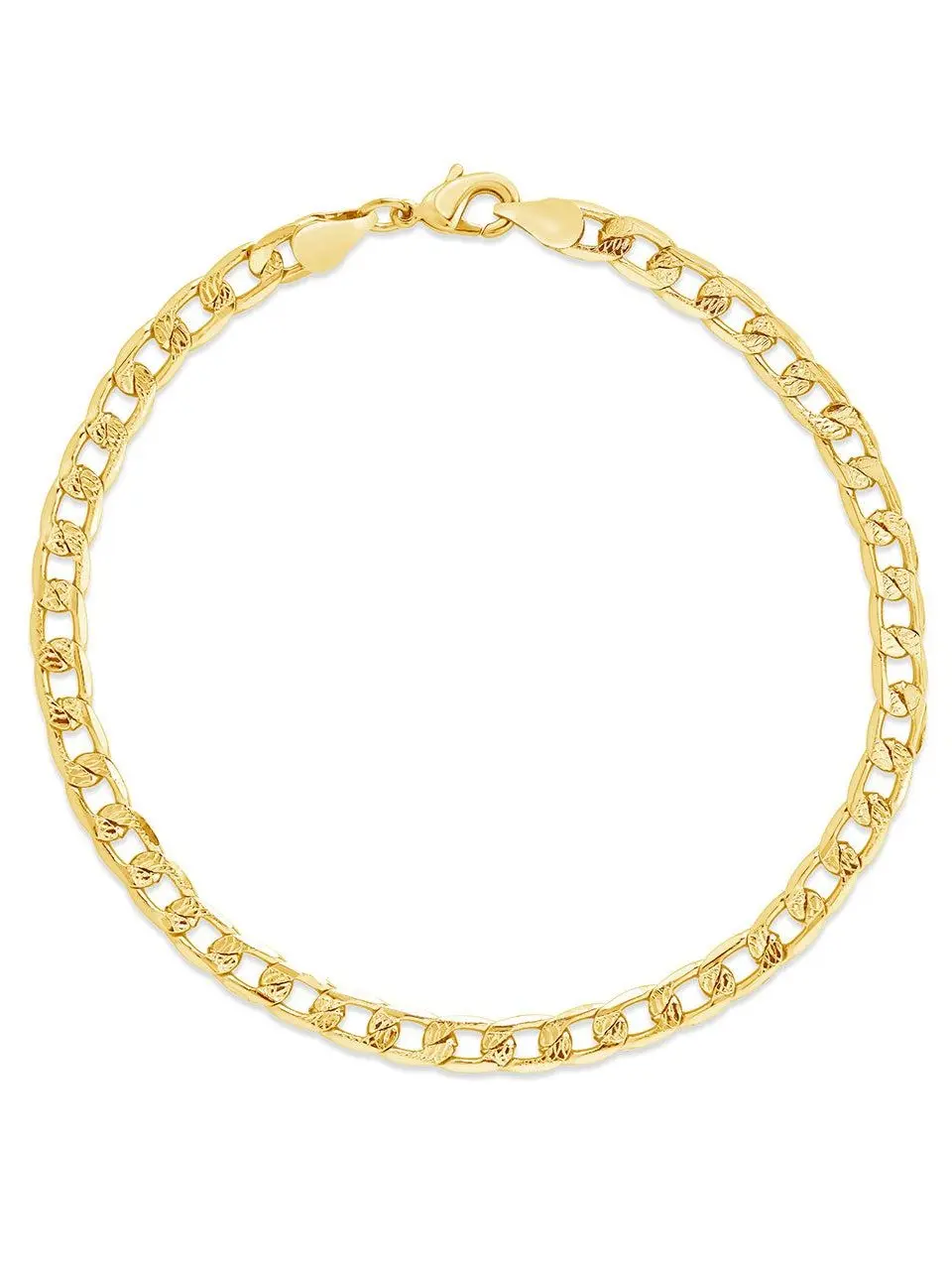 Sterling Forever Exie Chain Anklet – 14K Gold Plated Sleek Chain Anklet for Women – Stylish and Striking Anklet with Lobster Clasp.