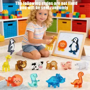 3D animal dinosaur farm animal penguin polar bear magnetic toys, Figures, dinosaur world, decorative ornaments, suitable for birthday and festival gifts for boys and girls, New Year, Thanksgiving, back-to-school season