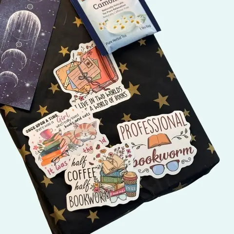 Date with a Book - Book Only Hardcover or Softcover with Bookmark & Tea Bag Stickers for Relaxation and Literary Journey