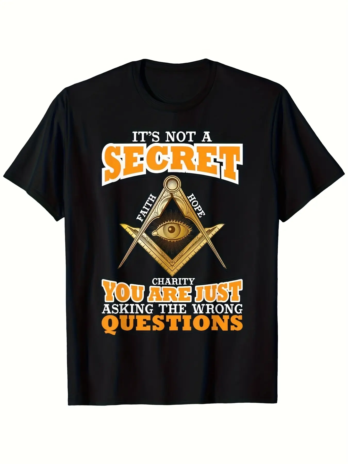 Men'S Unisex'S Freemason Masonic Tshirt Black Shor unisex soft cotton short sleeve t shirt, vintage graphic casual tee for men women teens, perfect birthday holiday gift for camping travel gym daily street  wear