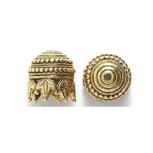 PW527-AG: Bead Cap Maharajah Design Ant Gold 12mm-1PC