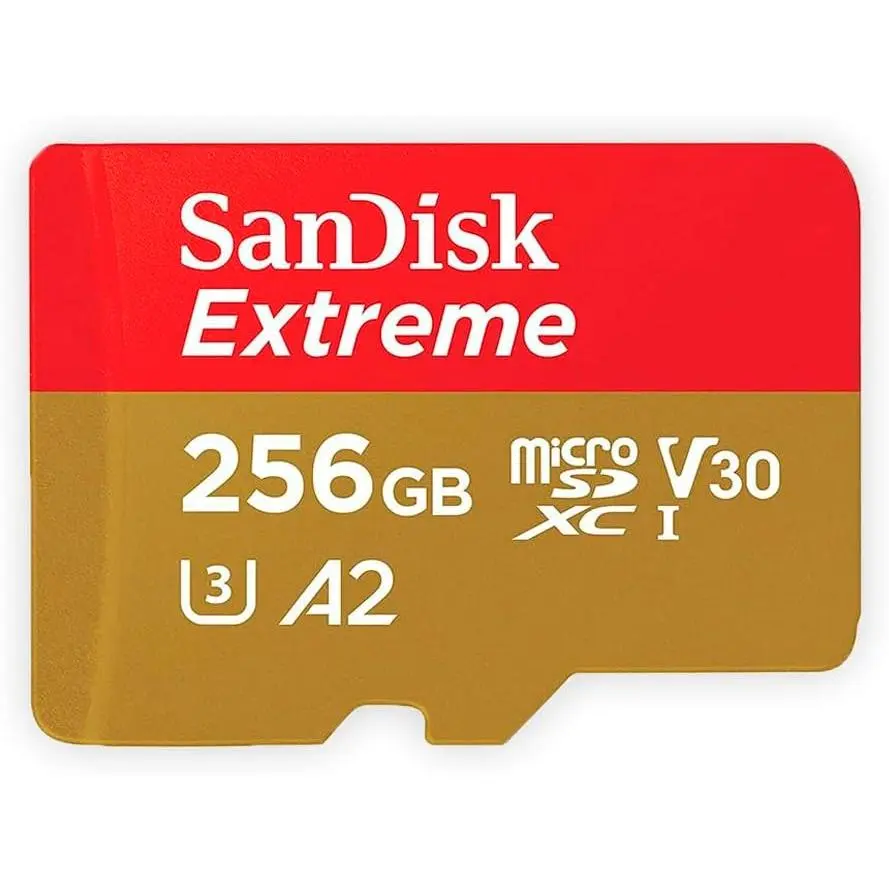 SanDisk Extreme MicroSDXC UHS-I Memory Card - C10, U3, V30, 4K, A2 - SDSQXA1 Series (64GB/128GB/256GB/512GB/1TB-GN6MN) - Memory Cards for Cameras