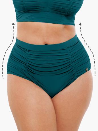 Shapellx SculptWave HighWaistSwimwear Sculpting Two-Piece Swim Set with Bust-Defining Crisscross Top & High-Waisted Brief for Flattering Silhouette