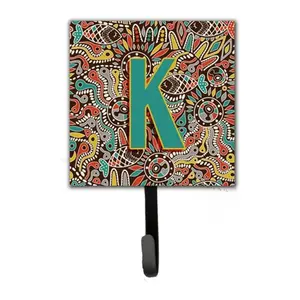 Carolines Treasures  Letter K Retro Tribal Alphabet Initial Leash & Key Holder