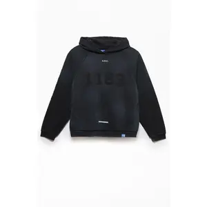 A.R.C. Men's 1183Â Black Vintage WashÂ Heavyweight Raglan Oversized Fleece Hoodie