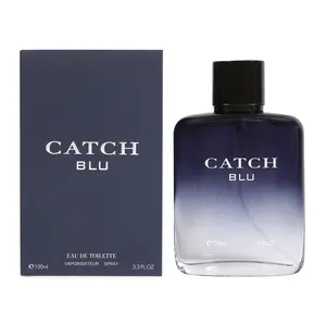 Catch Blu Cologne for Men 100ml Eau de Toilette - Regular Edition with Lime Absinthe Ozonic Notes & Black Pepper for Everyday Wear