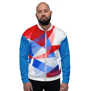 Menswear Fleece Fabric Bomber Coat, Unisex Top, #LifeCoachApproved America 250 Jacket