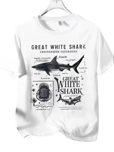 Great White Shark Anatomy Graphic 100% Cotton T-Shirt