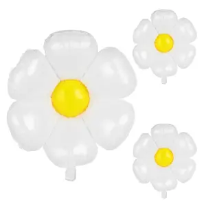 Daisy White and Yellow Balloons (3-Pack)