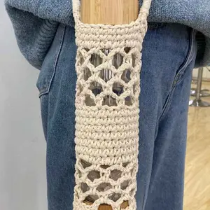 Macrame Bottle Holder – Boho Crossbody Carrier for Crystal Ki Water Bottles