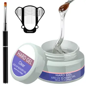 Nail Gel UV LED Hard Gel Set, Builder Nail Gel, Sculpture Gel 30g Strong Carving Extension Strengthening Professional Art Nail Kit