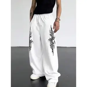 Women's Street Dance Cargo Pants - Modern Letter Print, Casual Jazz Trousers for Training & Everyday Style
