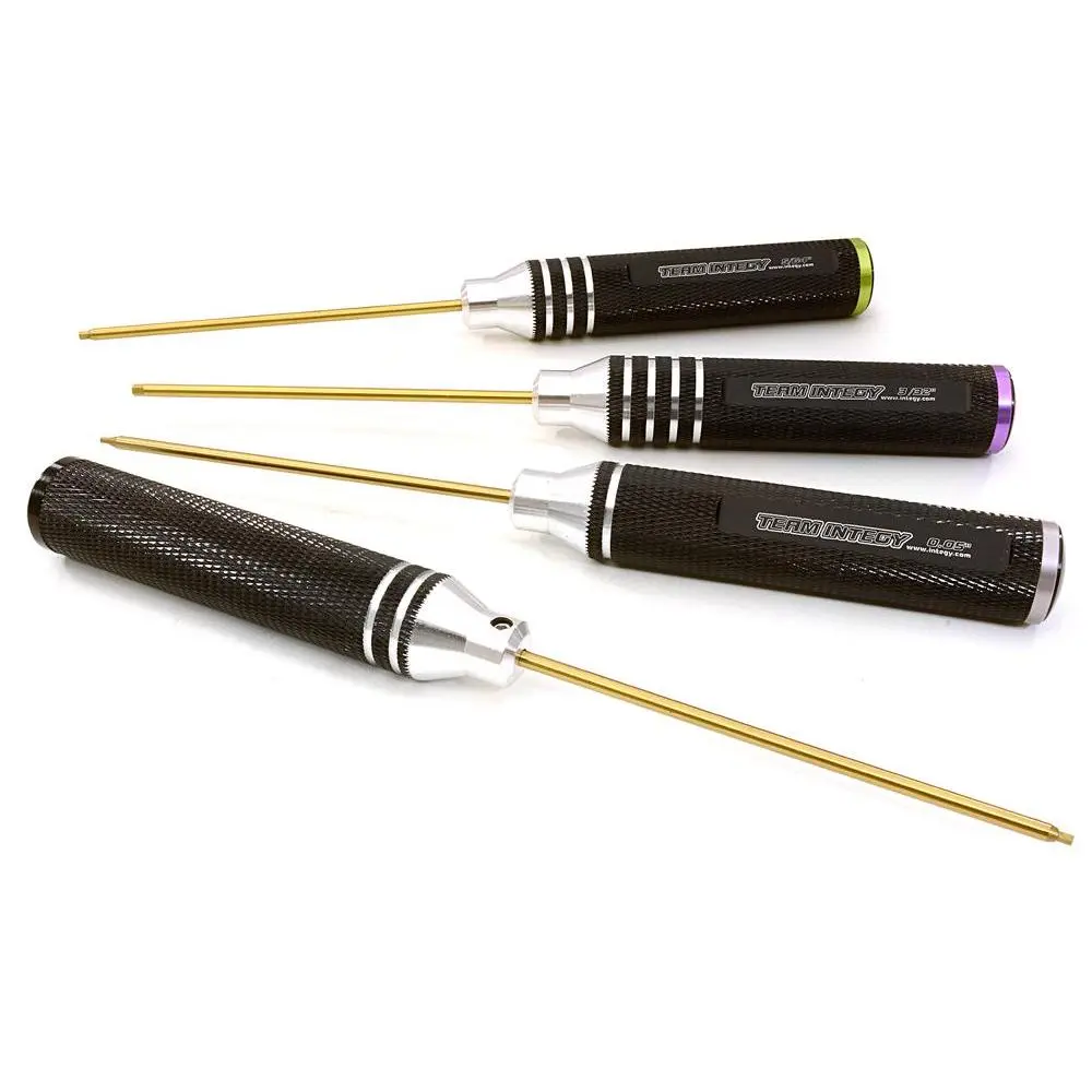 Allen Hex Wrench Set US Size (4pcs) w/ Color Coded End-Cap 0.05 1/16 5/64 3/32